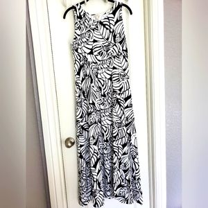 NWT Talbots Sleeveless Tropical Maxi Dress, Petite Size Small